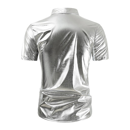 Men's Metallic Shiny Night Club Party - image 1