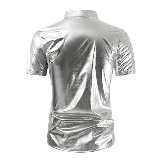 Men's Metallic Shiny Night Club Party - image 1