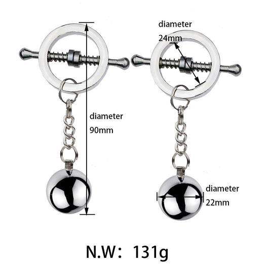 BDSM Round Screw Nipple Clamps Nipple Clips - image 1