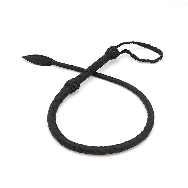 Snakeskin Riding Crop - Black - image 1