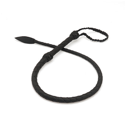 Snakeskin Riding Crop - Black - image 1