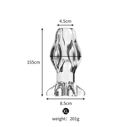 BlossomGrip TPE Anal Plug - Clear - XL - image 12