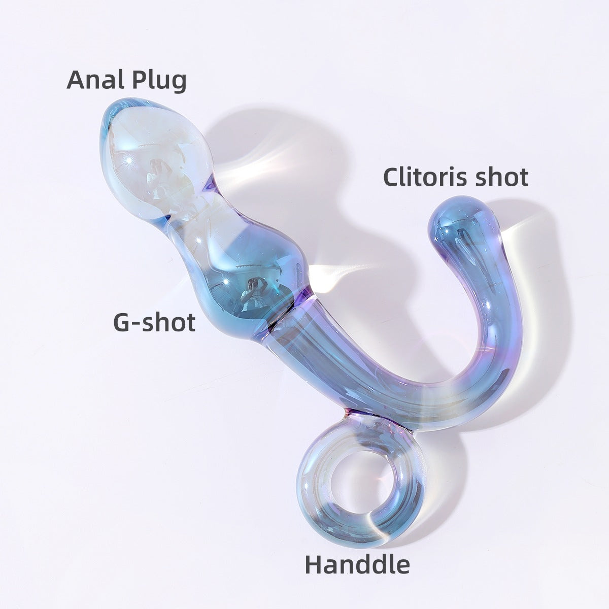 Glass Pull-Ring Anal Beads & Crystal Dildo - image 3
