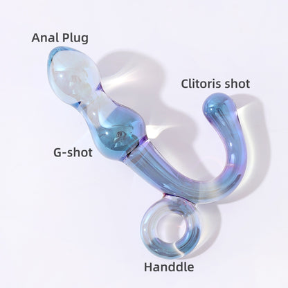 Glass Pull-Ring Anal Beads & Crystal Dildo - image 3