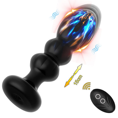 Vibrating Thrusting Silicone Butt Plug - image 13