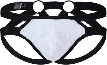 Men's Ventilated Jock Strap - White - XL - image 3