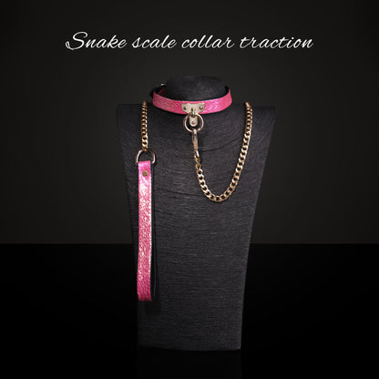 Snake Skin Texture Collar & Leash Set - image 8