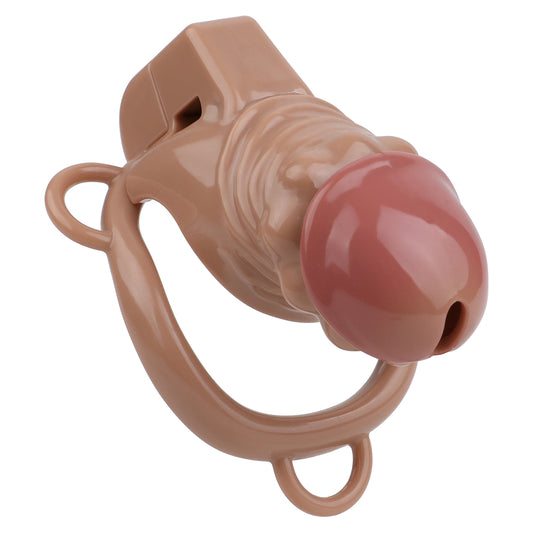 Realistic Phallic Chastity Cage - Breathable Resin Restraint - M - image 0