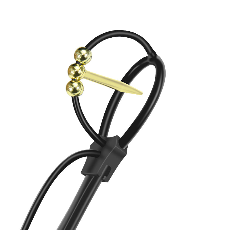 Stainless Steel Urethral Plug with Conductive Silicone Ring - image 4