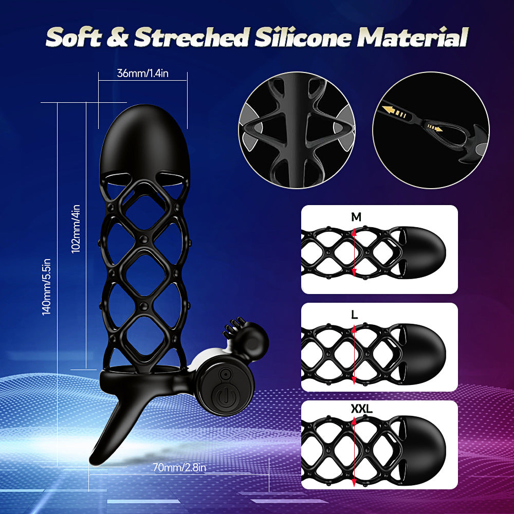 5'' Adjustable 10-Mode Vibrating Penis Sleeve - image 8