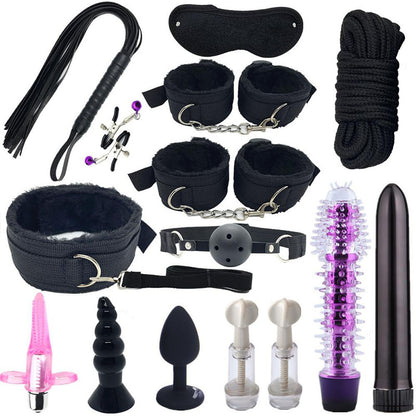 Bdsm Bed Straps Restraints Sex  15 Pcs Set - Black - image 3