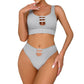 Sheer Lace Lingerie Set for Women – Deep V Teddy with G-String Panties - Grey - XL - image 18