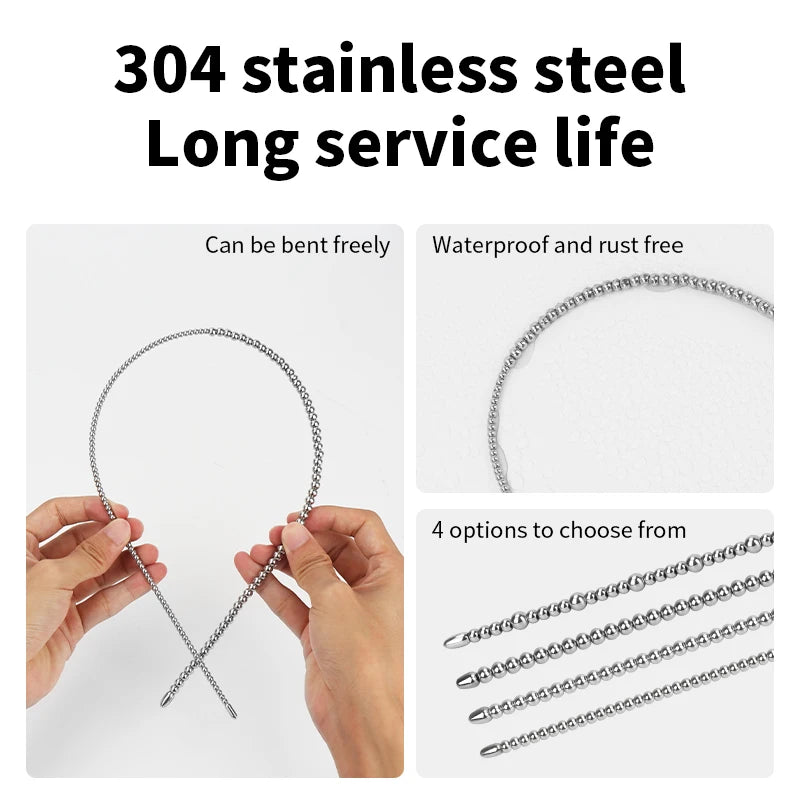 Beaded Stainless Steel Urethral Sound Kit for Men – 4 Styles & Multiple Sizes & Body-Safe Material - image 7