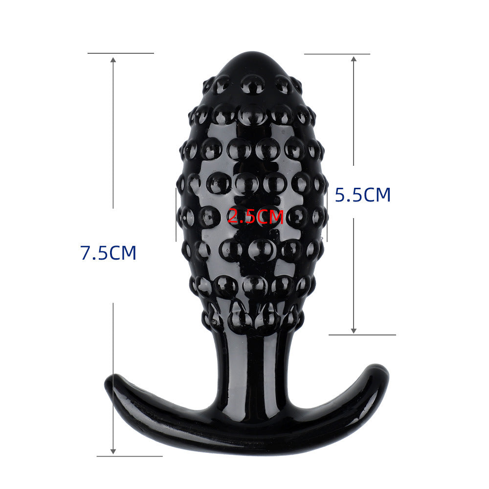 Pineapple Crystal Creative Butt Plug - Black - S - image 24