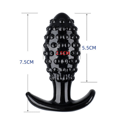 Pineapple Crystal Creative Butt Plug - Black - S - image 24