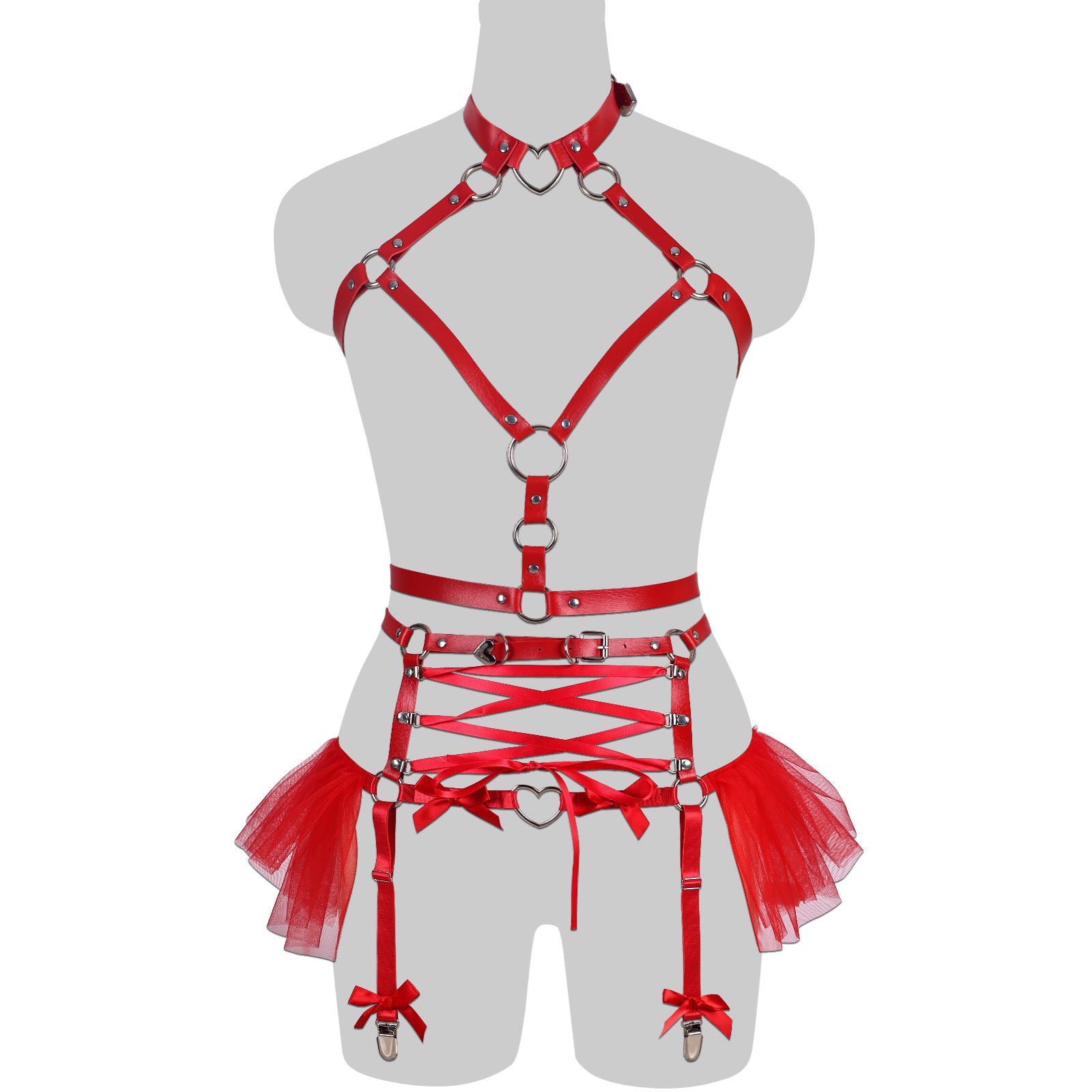 Rebel Corset Harness - Red - image 8
