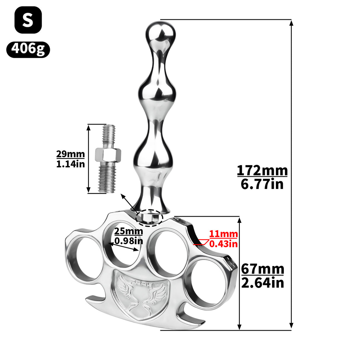 2-in-1 Knuckle Duster Anal Plug - S - image 6