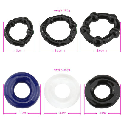 3 Ring Jelly Beaded Cock Ring Set - image 4
