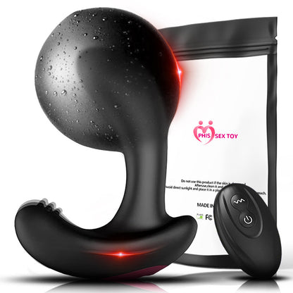 Remote Control Inflatable Vibrating Butt Plug - image 0