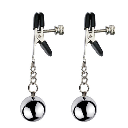 BDSM Silicone End Nipple Clamps Nipple Clips - Silver - image 0