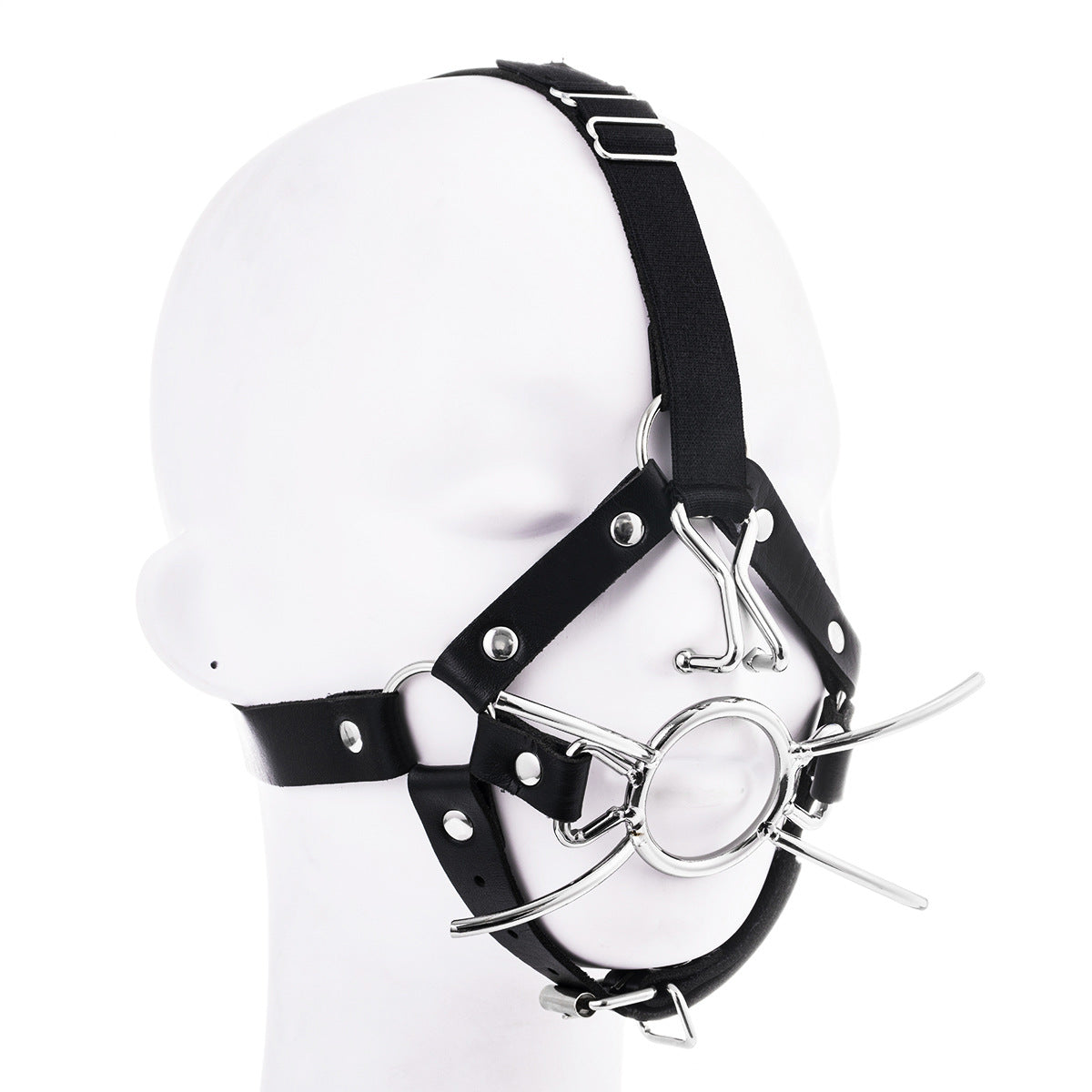 Metal Spider Ring Gag With Head Slave Harness Nose Hook Flirting Mouth Gags - image 2