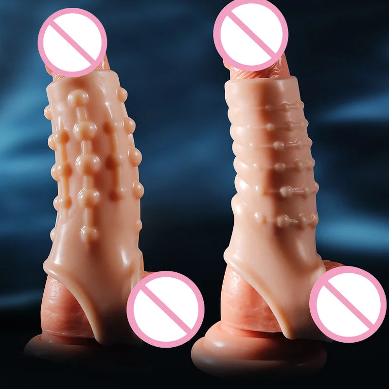  Penis Sleeve Penis Enlargement Granule Clitoris Stimulate  - image 3