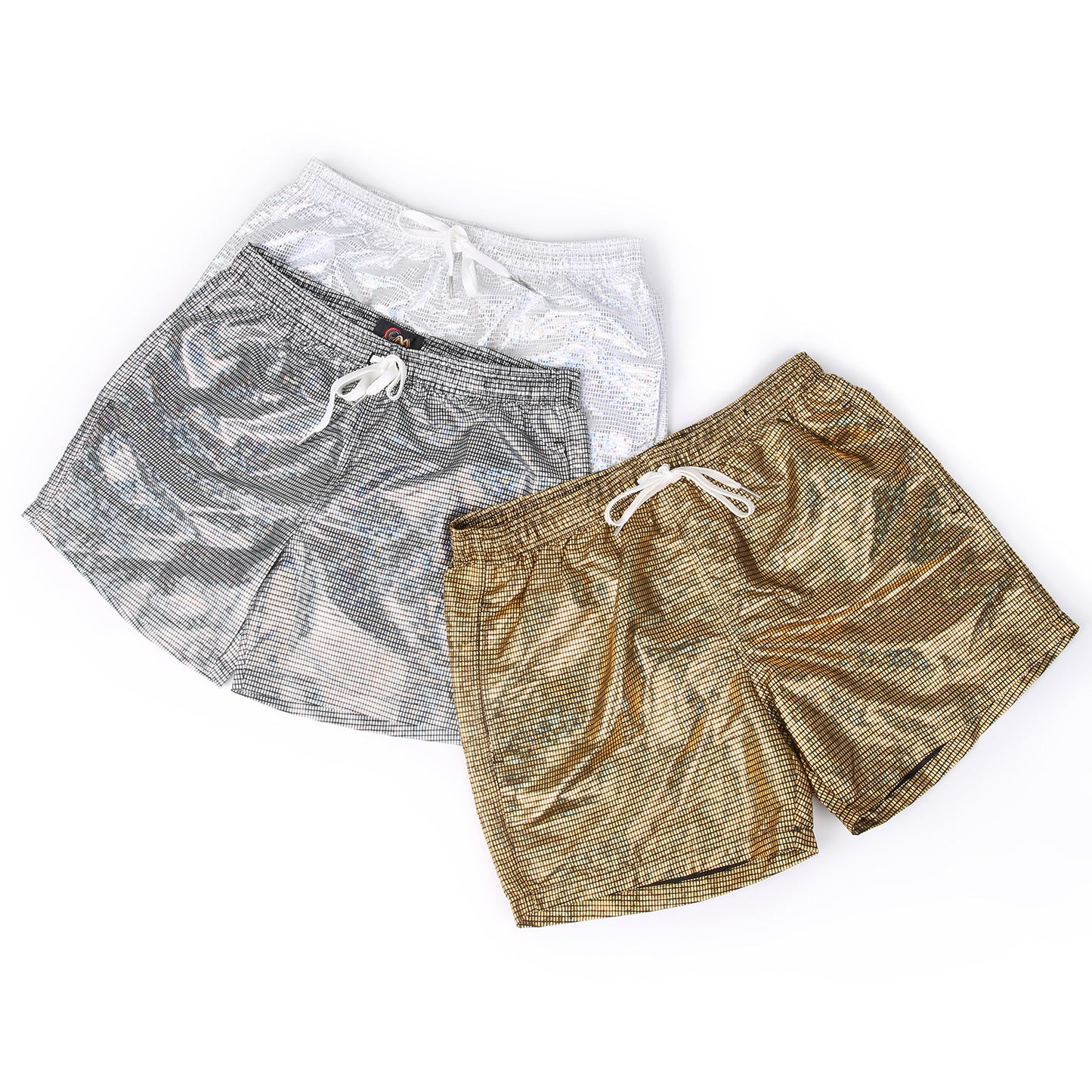 Men Shorts Wet Look Beach Pants - image 2