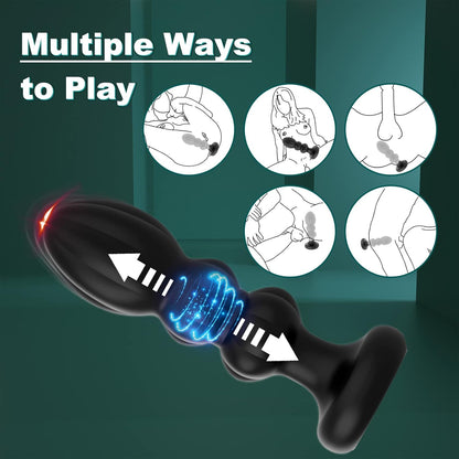 Vibrating Thrusting Silicone Butt Plug - image 10