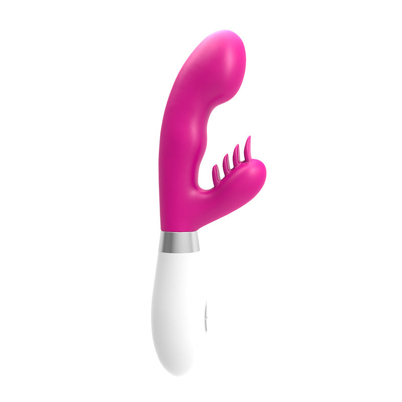 Magic Wand Silicone Double Head Cordless Massager With 10 Vibration Modes - Rose - image 4