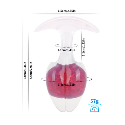Crystal Vault Glass-Embedded Silicone Plug - Red - S - image 20