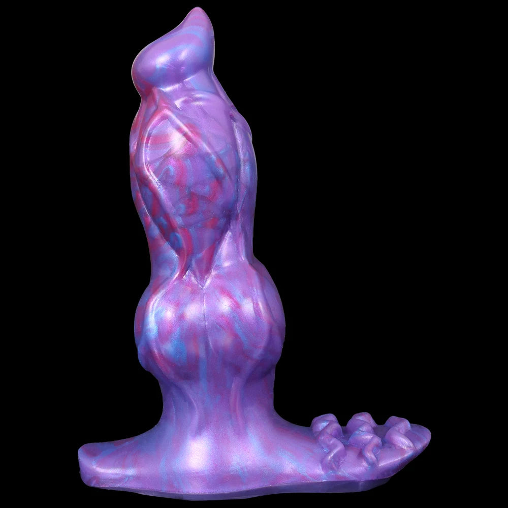 Vibrating Knot Dildo - Black - image 2