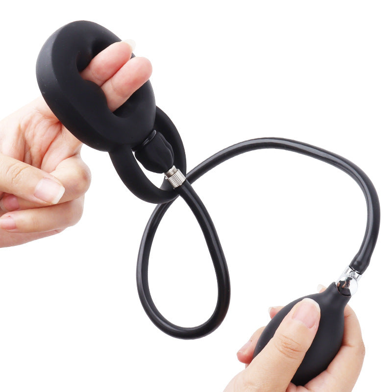 Inflatable Adjustable Silicone Cock Ring With Air Pump - image 2