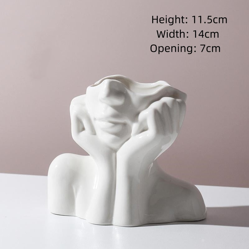 Mila Moya Style Ceramic Flower Vase Body Shape Vase - C - image 2
