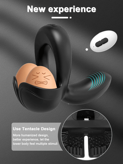 Men's Vibrating Ring with Perineum & Testicle Stimulation – Designed for Shared Pleasur - image 5