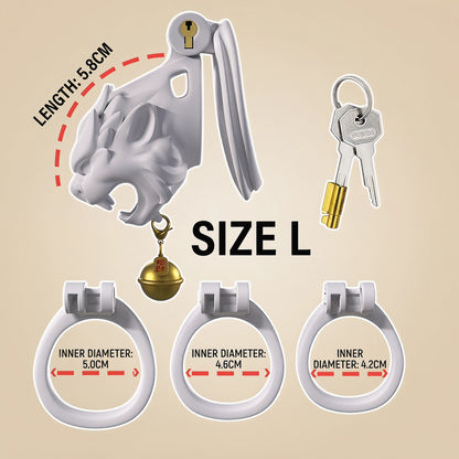 Lucky Lion Head Chastity Cage - L - image 3