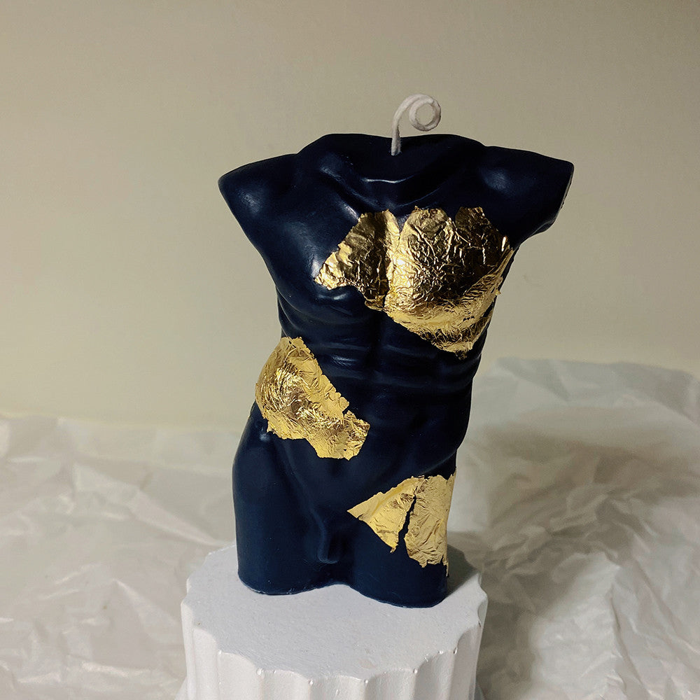 Gold Embellished Man & Woman Candles - F - image 4