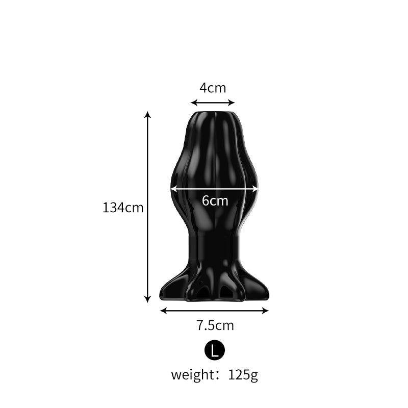 BlossomGrip TPE Anal Plug - Black - L - image 6