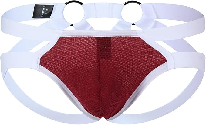 Men's Ventilated Jock Strap - Red - XL - image 5