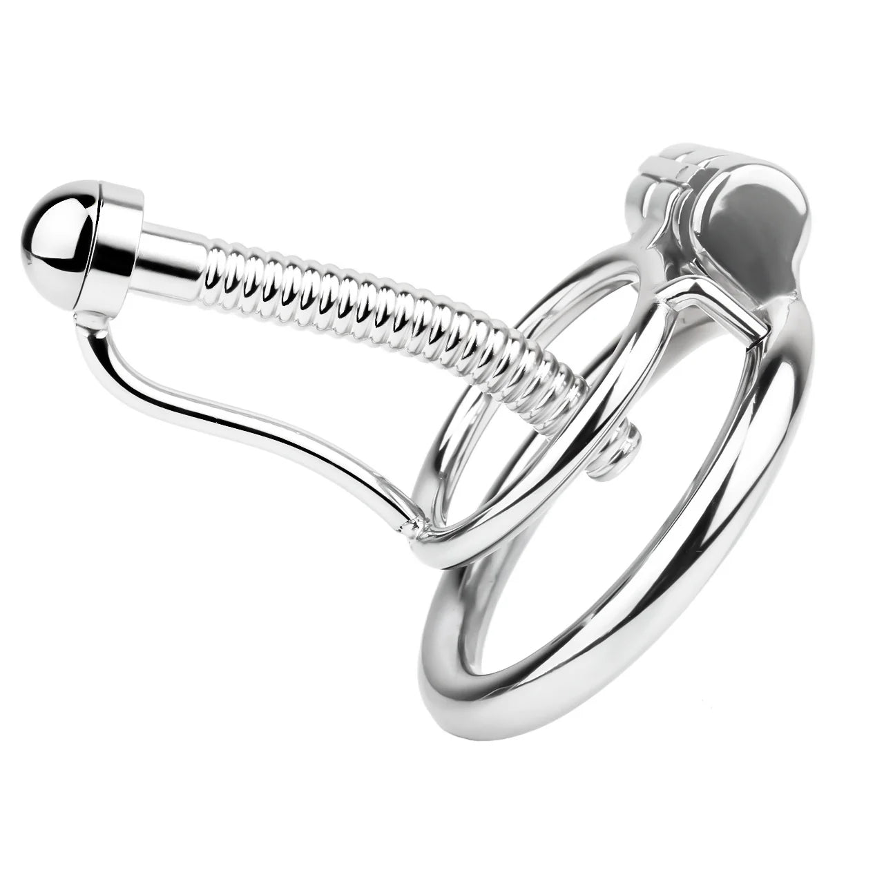 Metal stainless steel horse's eye stick anti-escape inverted chastity cage can urinate with urine blocking sex toys - image 1