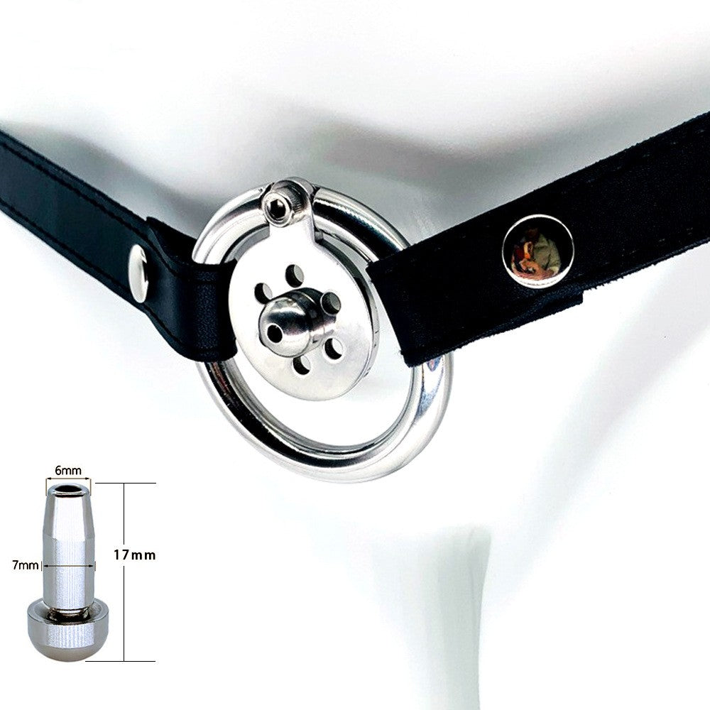 Mens Chastity Belt with Catheter Tube - image 0