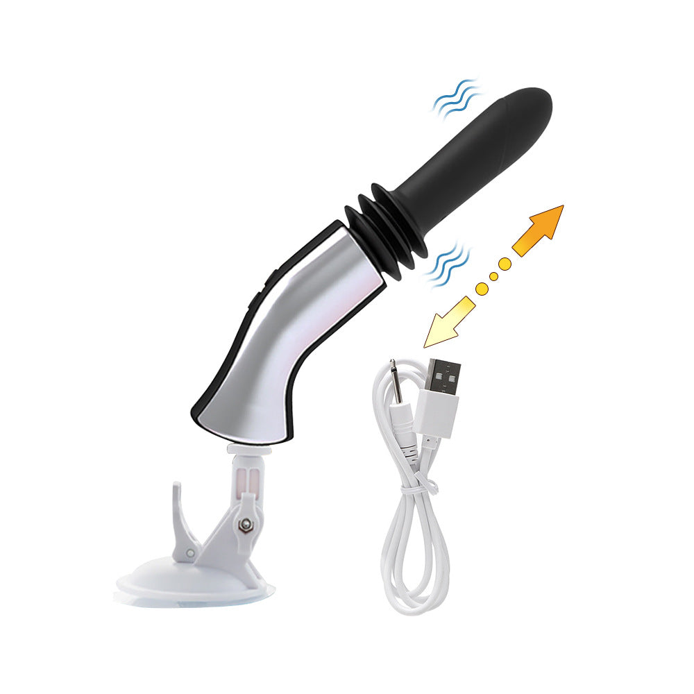 2-in-1 Sex Machine - Silver - image 3