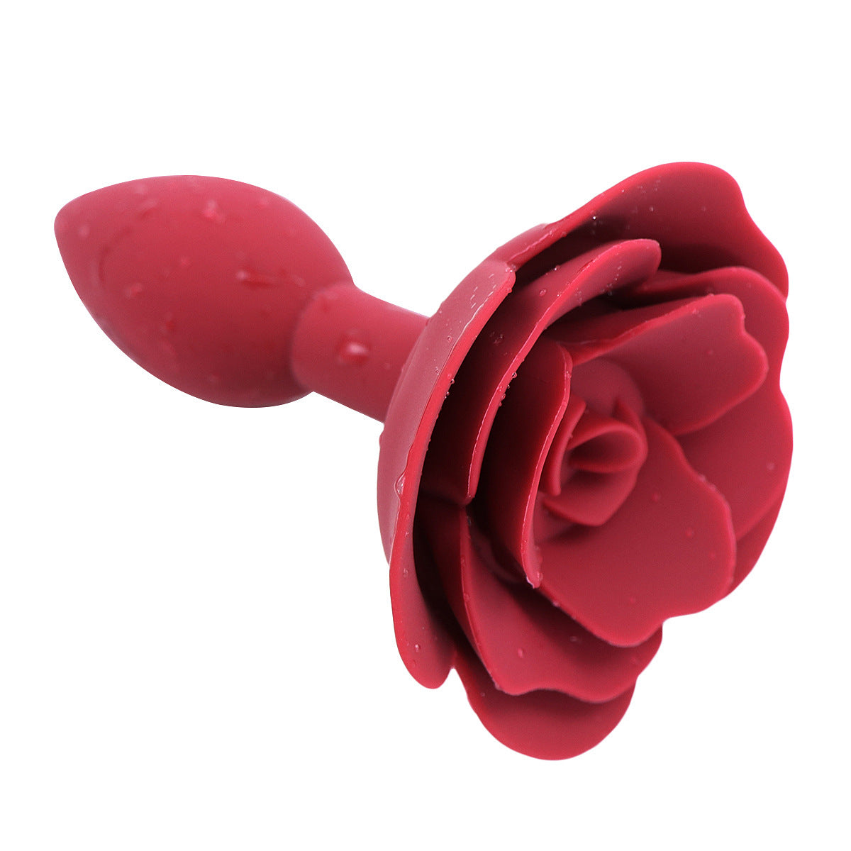 Silicone Rose Butt Plugs - Red - image 4