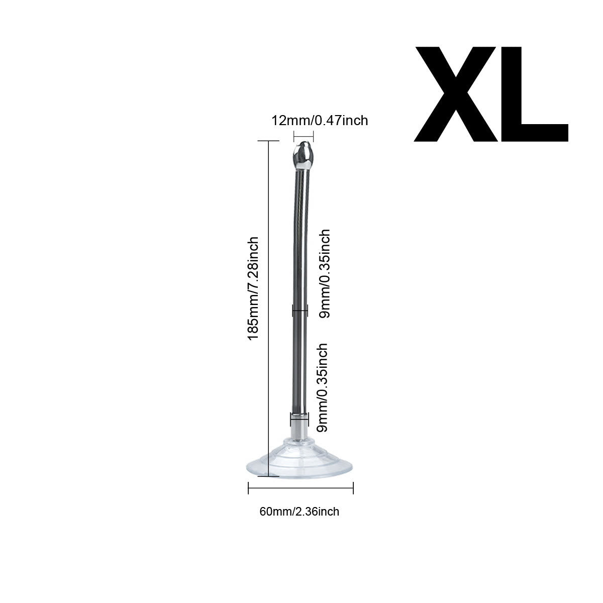 Stainless Steel Urethral Sound with Suction Bottom - 12mm - image 6