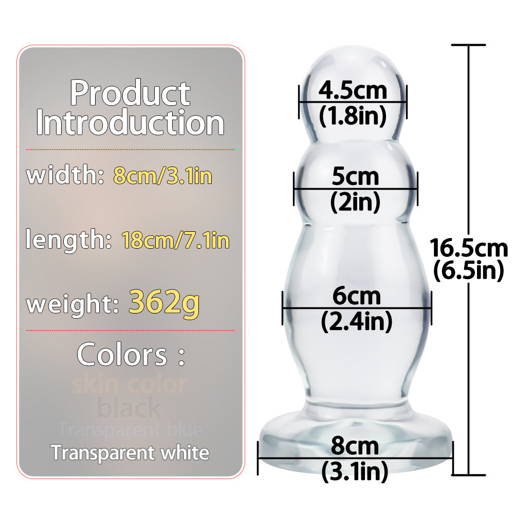 Master Triple Bump Butt Plugs - Transparent - image 6