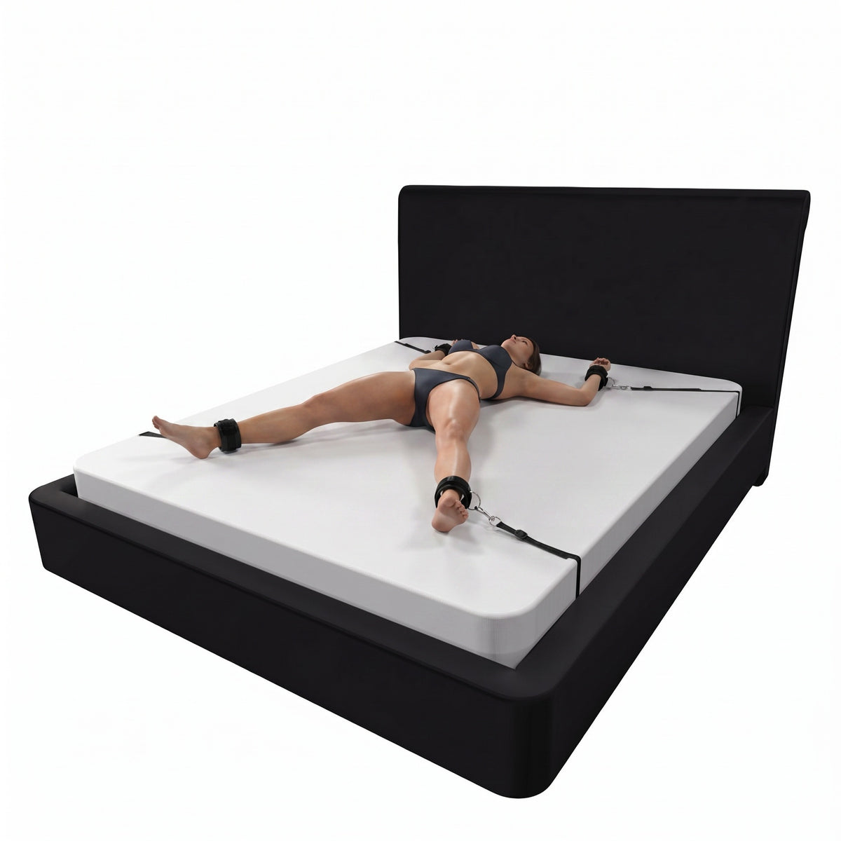 Wrist And Ankle Straps Adult Play Bed Bondage Restraints Set - image 4