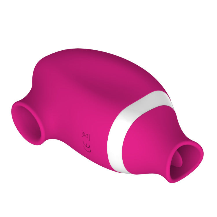 Dual Petite Pleaser  - Sucking & Flickering Stimulator - Rose & White - image 7