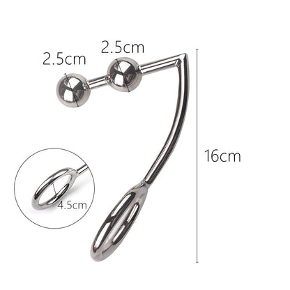 Stainless Steel Anal Hook with Balls - image 1