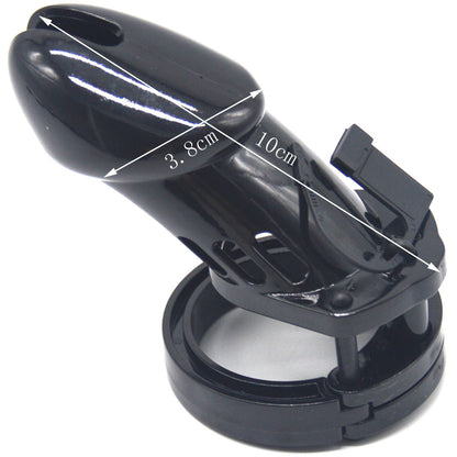 Denial Chastity Cage - Black - L - 3.94 Inches - image 4