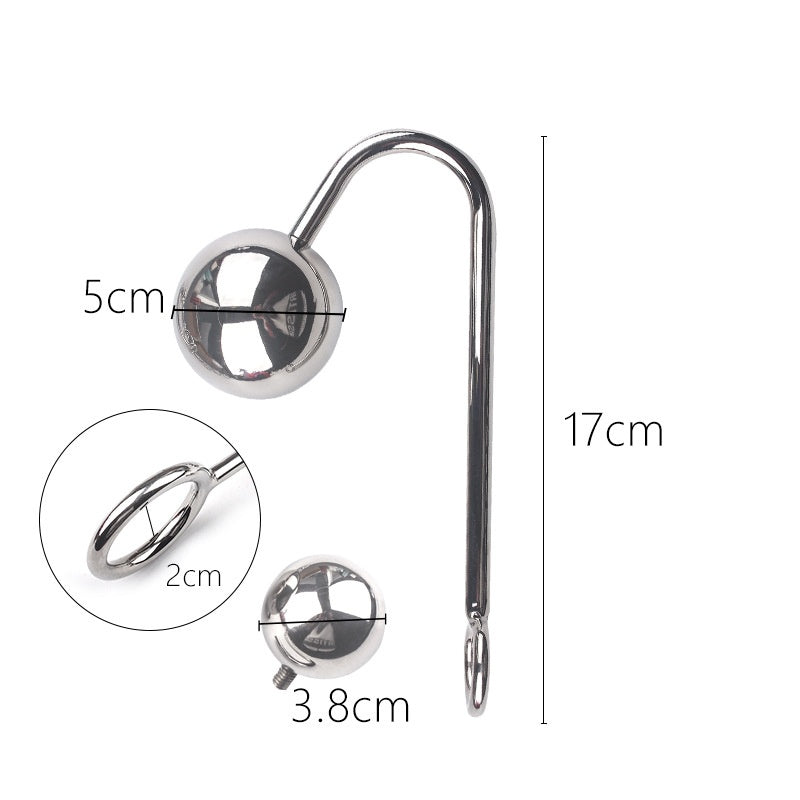 Stainless Steel Anal Hook with Changeable Balls - image 1