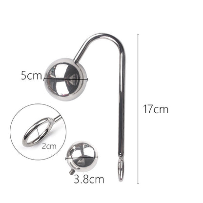 Stainless Steel Anal Hook with Changeable Balls - image 1